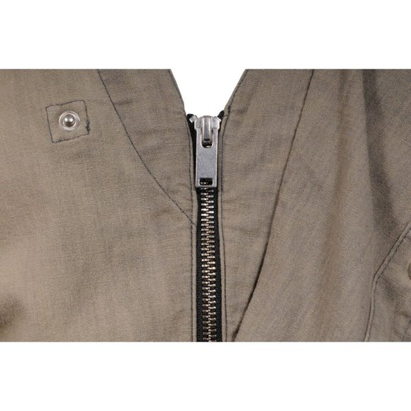 Isabel Marant Etoile Asymetrical Jumpsuit Mini Dress 40 Olive Green Cotton - Picture 8 of 9